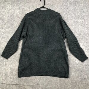 Shenanigans Knit Pullover Sweater Womens Large Gray Vintage Acrylic Ribbed Korea